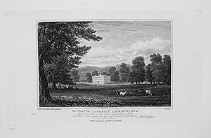 Antique Engraved Print Illustrating South West View of Sandywell Park in Gloucestershire, Publish...