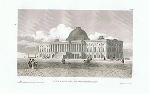 Washington, Das Capitol. Vereinigte Staaten. USA. Stahlstich