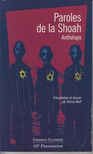 Paroles de la Shoah : Anthologie