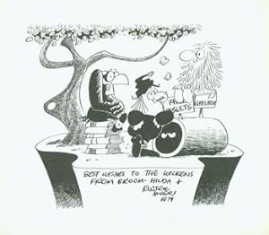 Print of Broom-Hilda Cartoon with Original Autograph, signed by Russell Myers, Cartoonist who dre...