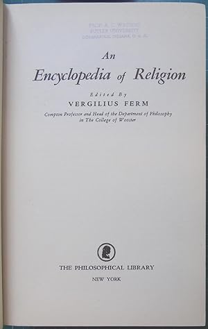 An Encyclopedia of Religion
