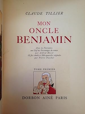 Mon Oncle Benjamin: Avec Les Variantes Une Clef Des Personnages Du Roman Par Alfred Masse, 12 Fac...