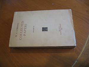 Collected Papers (Of Hendrik A. Lorentz) Volume Vii (1905-1927)