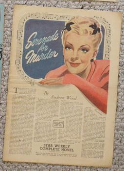 STAR WEEKLY Novel - SERENADE FOR MURDER (STAR WEEKLY NOVEL JUNE 1 1946)