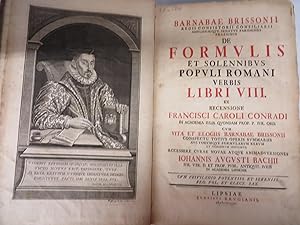 De Formulis et Solennibus Populi Romani verbis Libri VIII