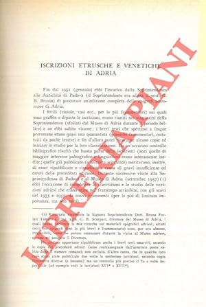 Iscrizioni etrusche e venetiche di Adria.