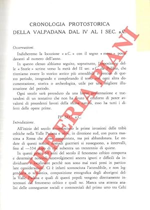 Cronologia protostorica della Valpadana dal II al I sec. a. C. .