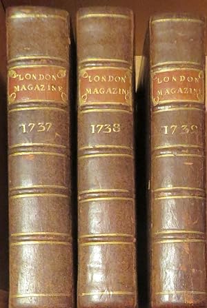 The London Magazine and Monthly Chronologer 3 volumes 1737, 1738, 1739