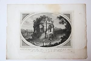 [Antique print, etching and engraving, Rome] Veduta del Tempio detto della Tosse; From:'Nuova Rac...