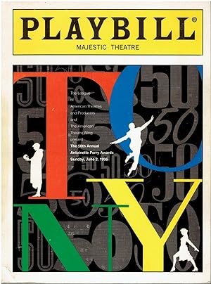 Playbill for the 50th Annual Antoinette Perry Awards (Tony Awards) - June 2, 1996 (Majestic Theatre)