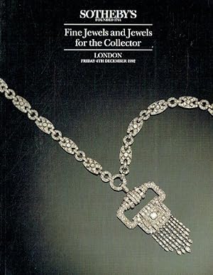 Sothebys December 1992 Fine Jewels & Jewels for the Collector