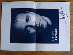 Hand-signed publicity leaflet / poster (Alex Rider, Power of Five, Diamond Brothers)