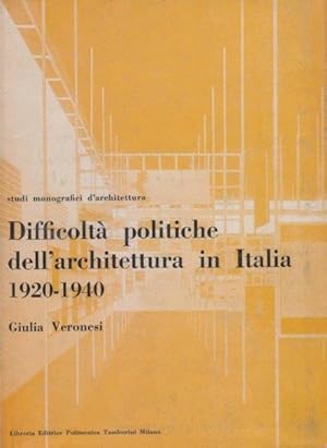 Difficoltà politiche dell'architettura in Italia 1920-1940