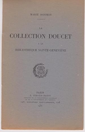 La Collection Doucet a la Bibliotheque Sainte-Genevieve