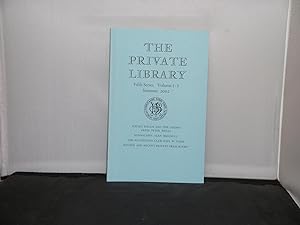 The Private Library Fifth Series Volume 5:2 Summer 2002 Articles include Poetry Folios and the Li...