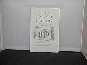 The Private Library Fifth Series Volume 3:4 Winter 2000 Articles include Jack of All Trades: Work...