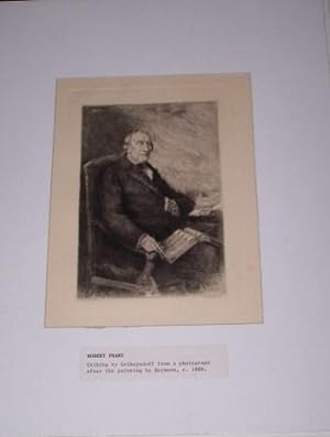 Etched Portrait of Robert Franz from a photograph after the painting by Hermann
