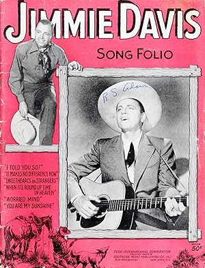 Jimmie Davis Song Folio (Songbook)