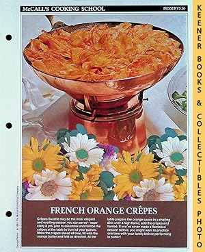 McCall's Cooking School Recipe Card: Desserts 20 - Crepes Suzette : Replacement McCall's Recipage...