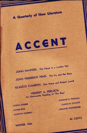 Accent: A Quarterly of New Literature (Winter, 1960)