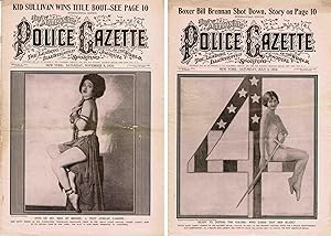 THE NATIONAL POLICE GAZETTE THE LEADING ILLUSTRATED SPORTING JOURNAL IN THE WORLD (7 ISSUES)
