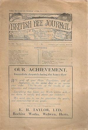 The British Bee Journal & Bee-keepers Adviser. No. 2037. Vol. XLIX, July 7, 1921.