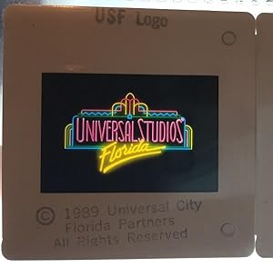 Original 1989 Universal Studios Florida 35mm PRE-OPENING Advertising Slide LOT of EIGHT (8)