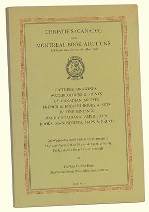 Pictures, Drawings, Watercolours & Prints by Canadian Artists; French & English Books & Sets in F...