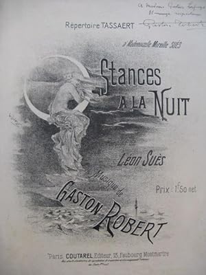 ROBERT Gaston Stances à la Nuit Dédicace Chant Piano