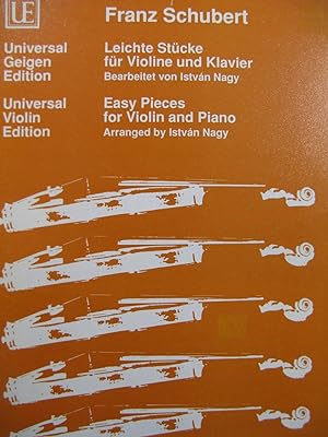 SCHUBERT Franz Easy Pieces Violon Piano 1991