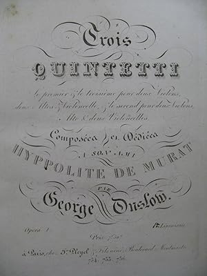 ONSLOW George Quintettes 1er Violon ca1810