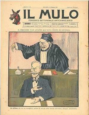 Il Mulo. Periodico settimanale anticanagliesco. 16 febbraio 1908. Anno II - N. 6, direttore Agost...