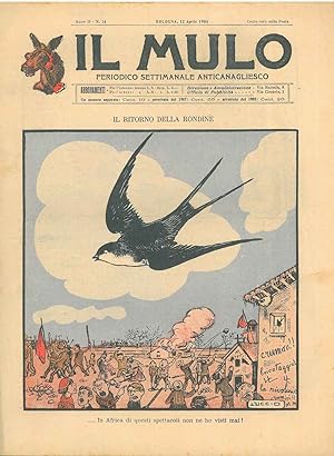 Il Mulo. Periodico settimanale anticanagliesco. 12 aprile 1908. Anno II - N. 14, direttore Agosti...