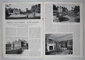 Original Issue of Country Life Magazine Dated June 25th 1943 with Main Feature on Rhual in Flints...
