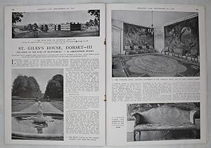 Original Issue of Country Life Magazine Dated September 24th 1943 with Main Feature on St. Giles'...