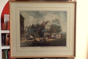 THE MAD BULL. Hand coloured Aquatint by Charles Dodd in 1789 and published by P. C. Conman.