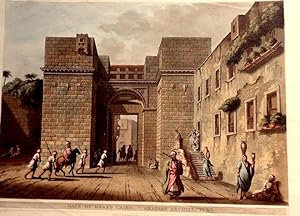 Gate Of Grand Cairo. Arabic/Egyptian Architecture. [Hand-Coloured Aquatint]