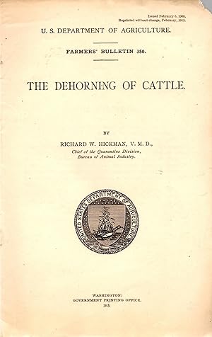 Dehorning of Cattle Farmers' Bulletin 350