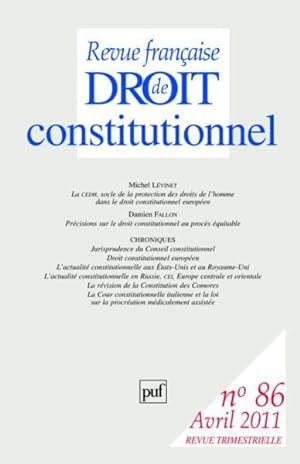 Revue française de droit constitutionnel n.86