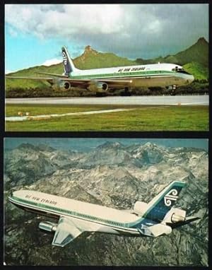 Air New Zealand; Lot of Two Aircraft Postcards