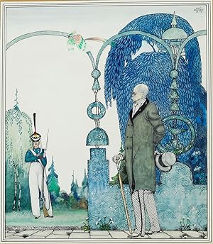 "Prince Bismarck Discovering the Soldier" An Original Watercolour from "In Powder and Crinoline"