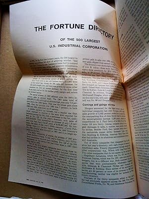 The Fortune Directoryof the 500 largest U. S. Industrial corporations, Fortune, June 15, 1968