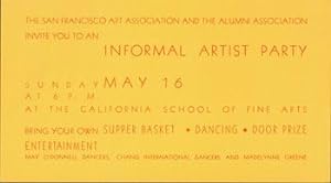 The San Francisco Art Association and the Alumni Association Invite You to an Informal Artist Par...