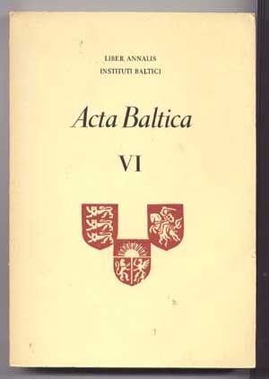 Acta Baltica VI (1966)