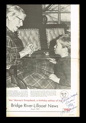 "Ma" Murray's Scrapbook, a Birthday Edition of the Bridge River-Lillooet News, Aug. 3, 1967 (Signed)