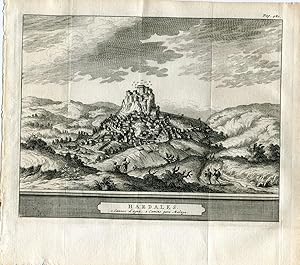 Peña de Hardales, en Málaga. Grabado Pieter van der Aa, 1707