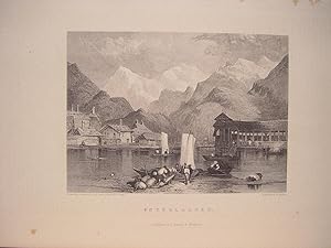 Suiza. «Interlachen» Dib. G. Clarkson Stanfield (1828-1876) segun obra de W.Page (hacia 1816-1860...