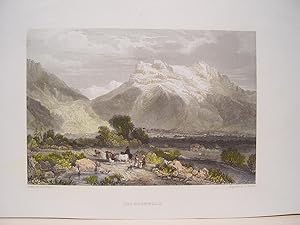 Suiza. «Brindelwald» Dibujó J.S. Cooper. Grabó Edward Francis Finden (1791-1857).
