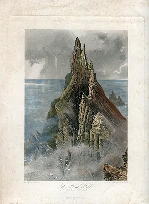 Irlanda. «The Bent Cliff» Costa Grabado por R. Hinshelwood sobre obra de H. Fenn. Firmado en plan...