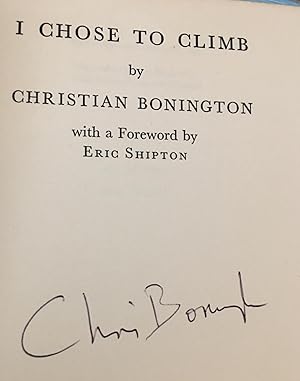 Signed.I Chose to Climb.